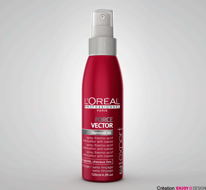 Exécution d‘étiquettes adhésives pour la gamme Force Vector L’Oréal.